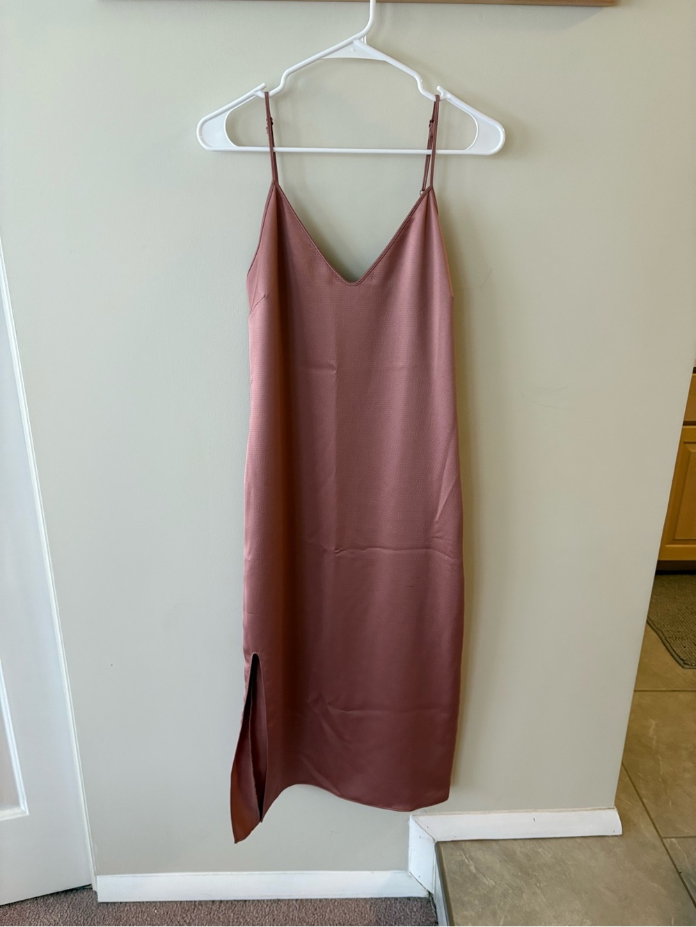 Trouve Mauve Slip Midi Dress with Side Slit